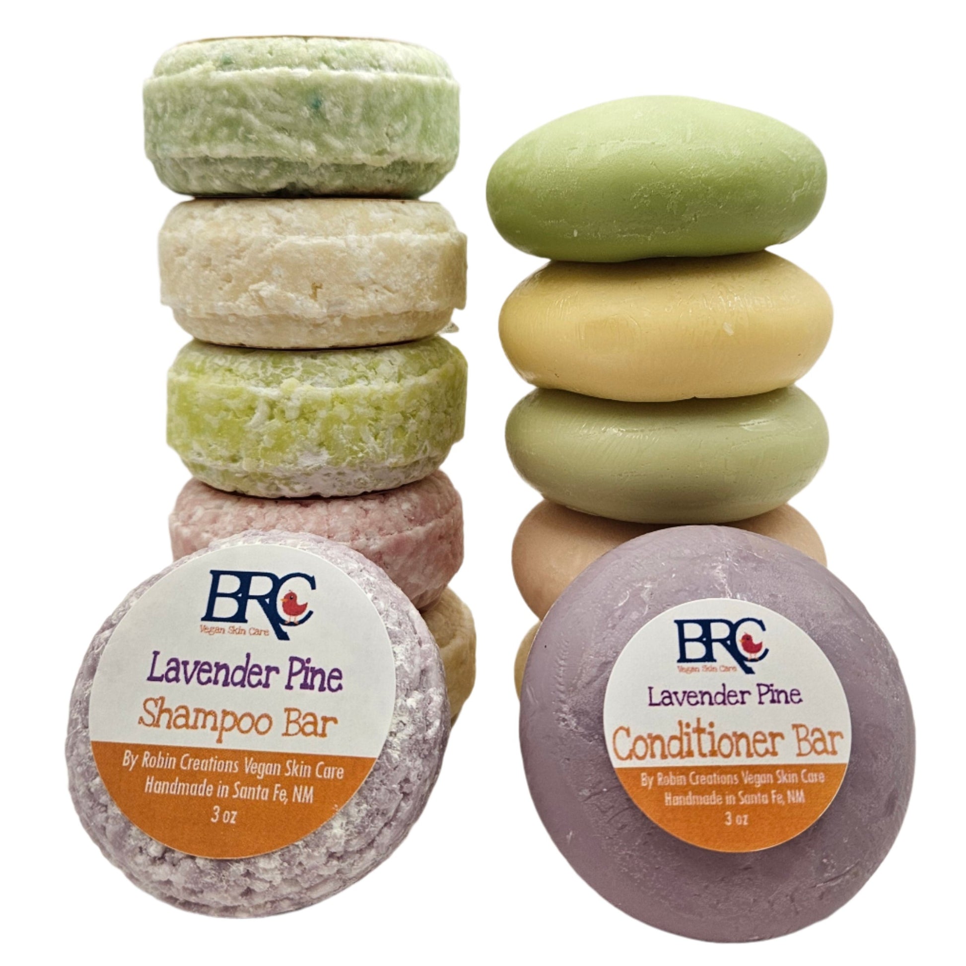 Handcrafted Natural Sulfate-Free Shampoo & Conditioner Bar Set | By Robin Creations 