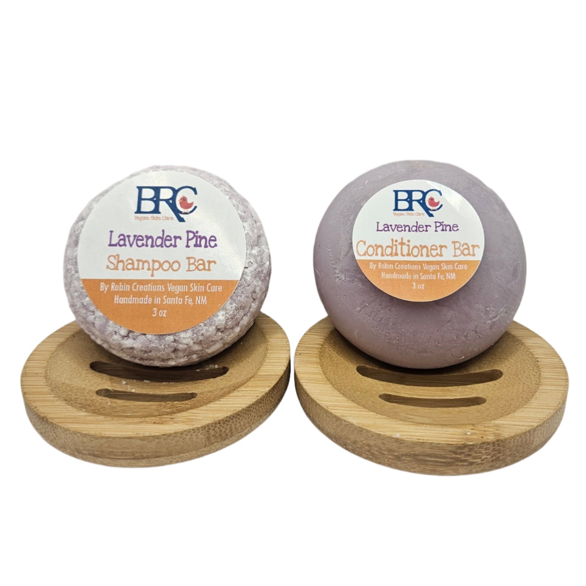 Handcrafted Natural Sulfate-Free Shampoo & Conditioner Bar Set | By Robin Creations 