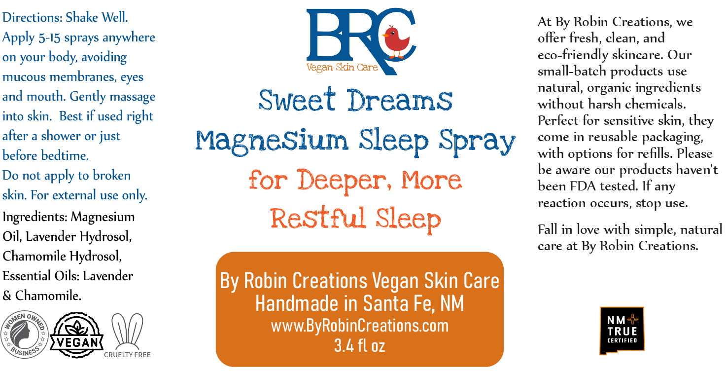 New! Sweet Dreams Magnesium Sleep Spray | By Robin Creations 